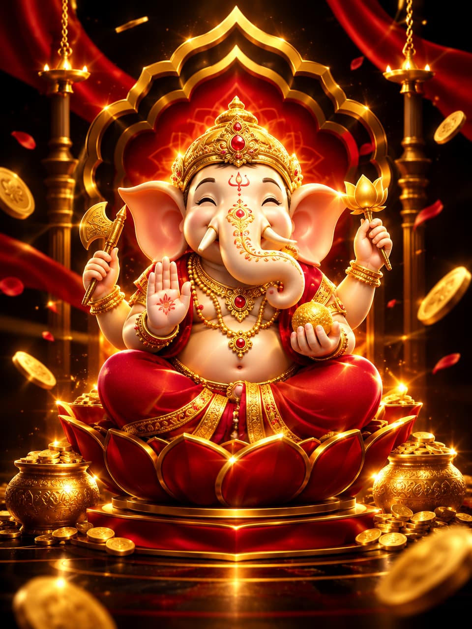 ภาพเกม PG Ganesha Fortune ที่ออกแบบใหม่สำหรับ g2g888 - จีทูจี888